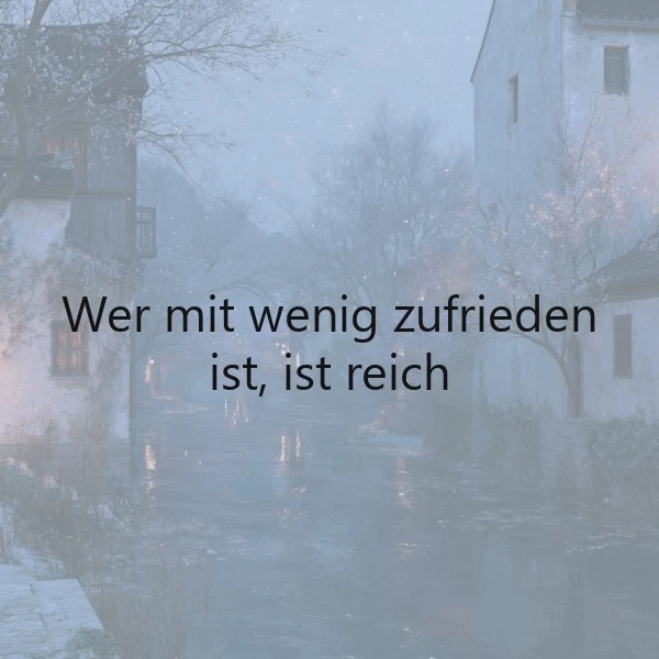 Wahre Fülle im Herzen: Wer mit wenig zufrieden ist, birgt den größten Schatz