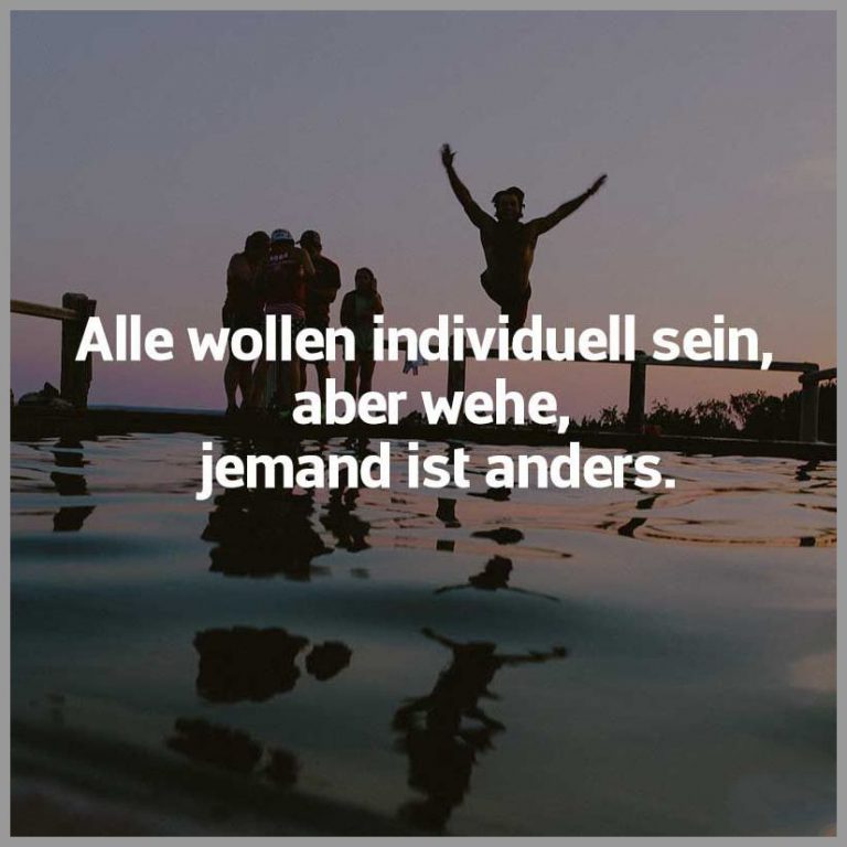 Alle wollen individuell sein aber wehe jemand ist anders
