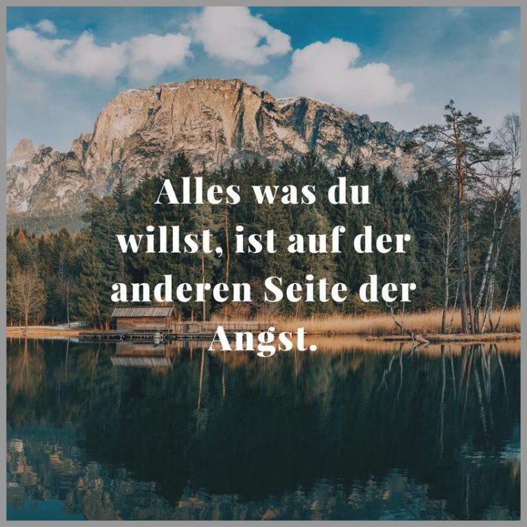 Alles was du willst ist auf der anderen seite der angst