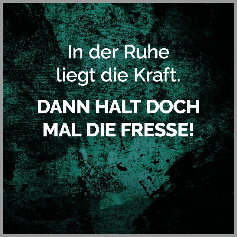 Anti zitat in der ruhe liegt die kraft dann halt doch mal die fresse