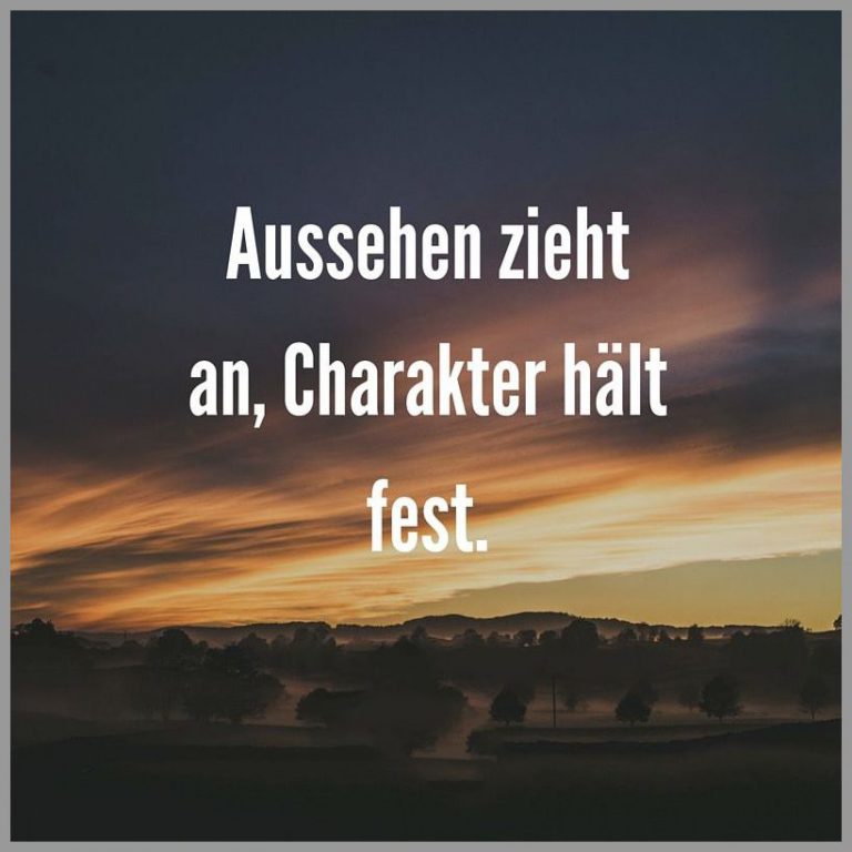 Aussehen zieht an charakter haelt fest