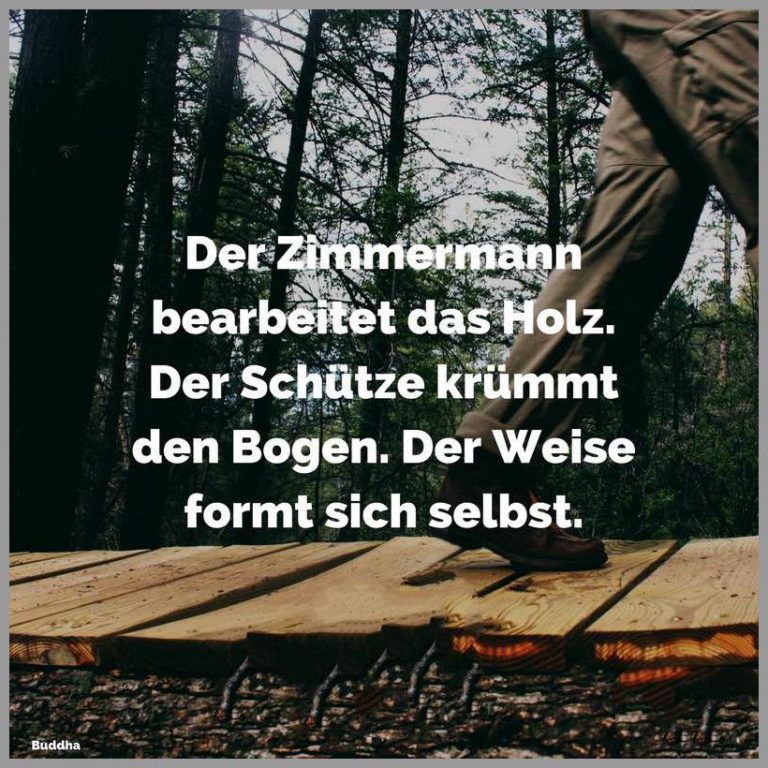 Der zimmermann bearbeitet das holz der schuetze kruemmt den bogen der weise formt sich selbst