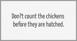 Don t count the chickens before they are hatched 300x161 - Don t count the chickens before they are hatched