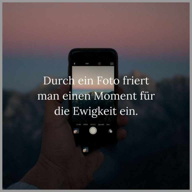 Durch ein foto friert man einen moment fuer die ewigkeit ein