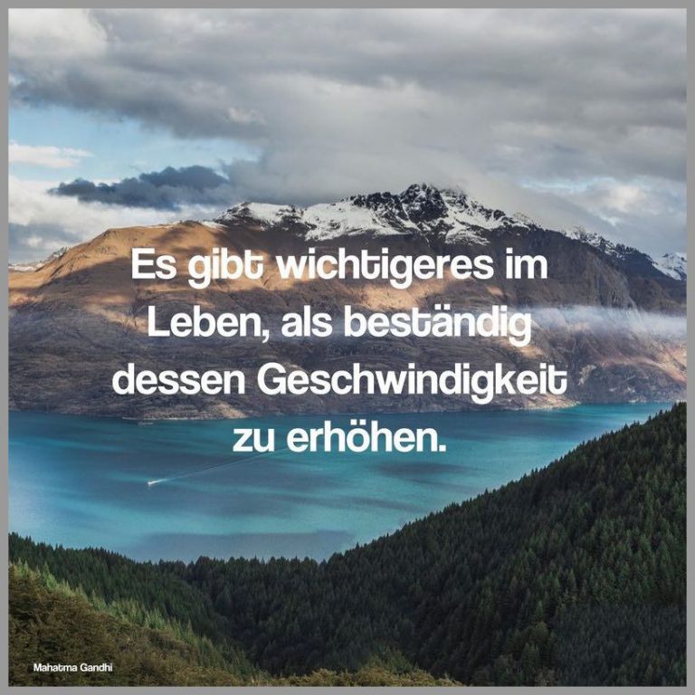 Es gibt wichtigeres im leben als bestaendig dessen geschwindigkeit zu erhoehen