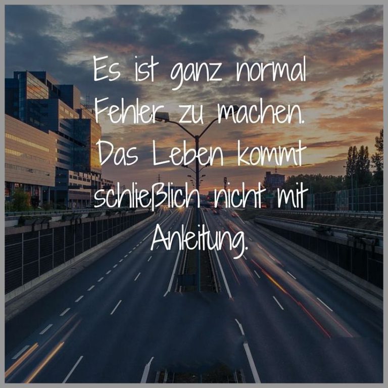 Es ist ganz normal fehler zu machen das leben kommt schliesslich nicht mit anleitung