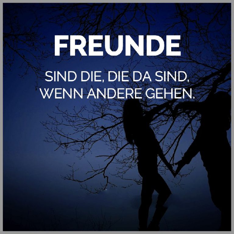 Freunde sind die die da sind wenn andere gehen