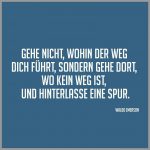 Gehe nicht wohin der weg dich fuehrt sondern gehe dort wo kein weg ist und hinterlasse eine spur 150x150 - Furcht ist der gegner der einzige gegner