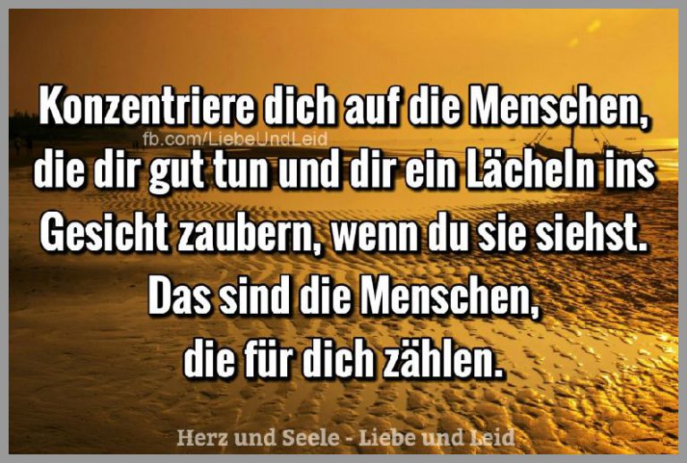 Konzentriere dich auf die menschen die