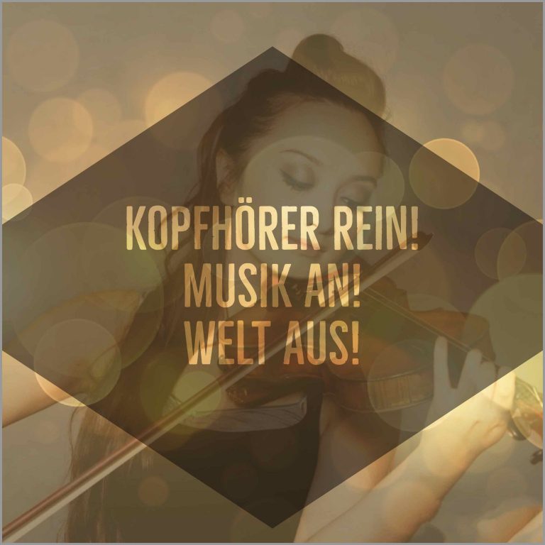 Kopfhoerer rein musik an welt aus