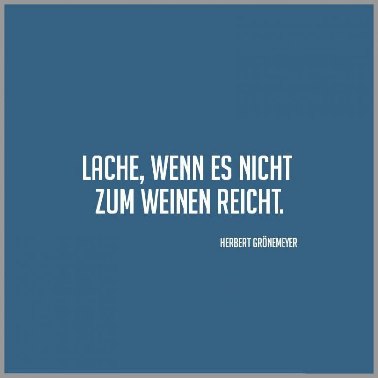 Lache wenn es nicht zum weinen reicht