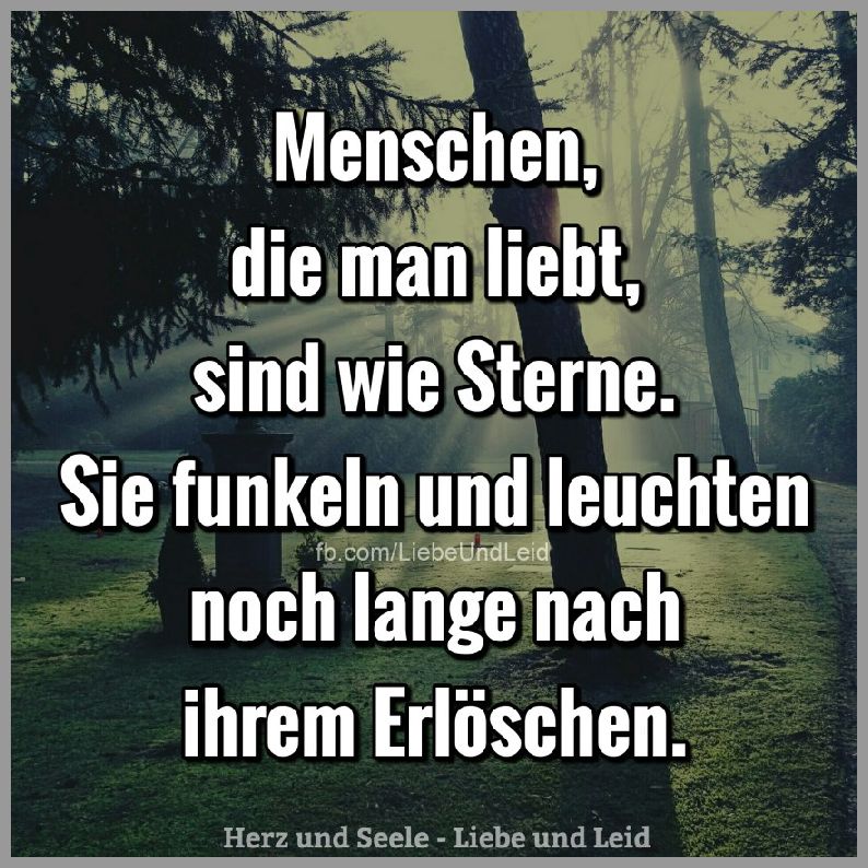 Menschen die man liebt sind wie sterne Bilder und Sprüche