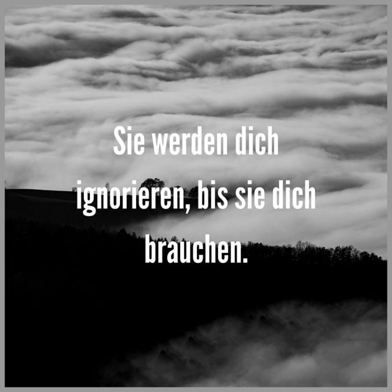 Sie werden dich ignorieren bis sie dich brauchen