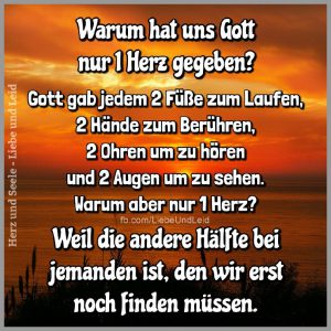 Warum hat gott uns nur ein herz