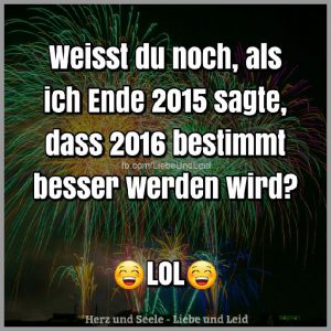 Weisst du noch als ich ende 2015