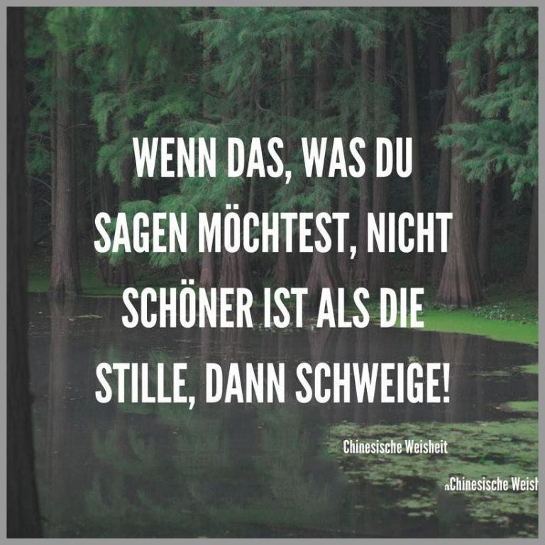 Wenn das was du sagen moechtest nicht schoener ist als die stille dann schweige