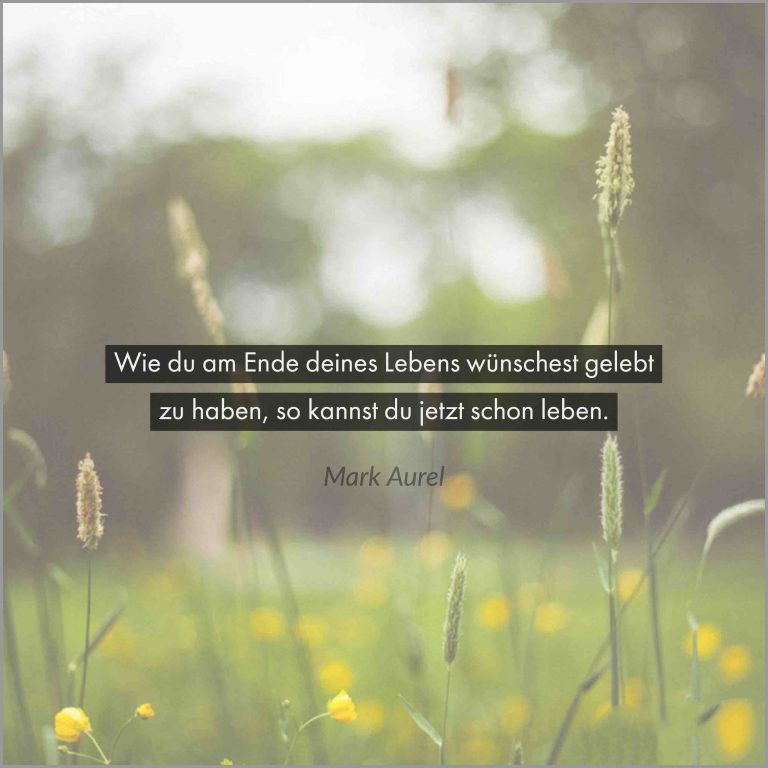Wie du am ende deines lebens wuenschest gelebt zu haben so kannst du jetzt schon leben