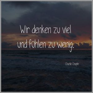 Wir denken zu viel und fuehlen zu wenig