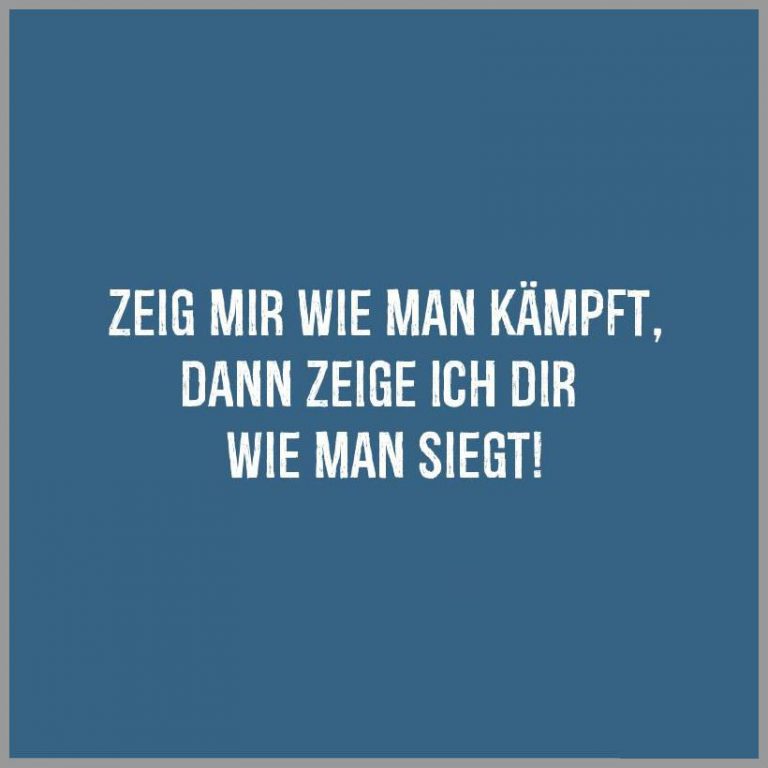 Zeig mir wie man kaempft dann zeige ich dir wie man siegt
