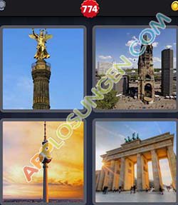 4 bilder 1 wort level 774 lösung BERLIN