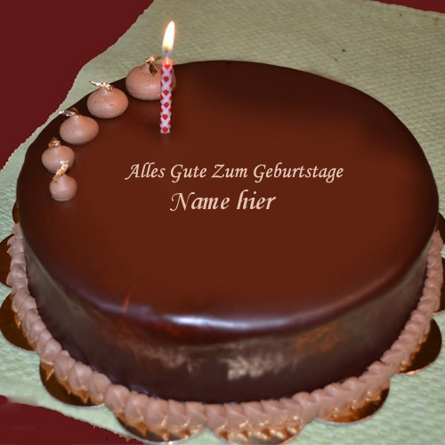 Geburtstagskuchen 32 - Einfacher Schokoladen Kuchen mit Namen
