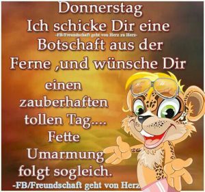 Lustig wunderschönen schönen donnerstag
