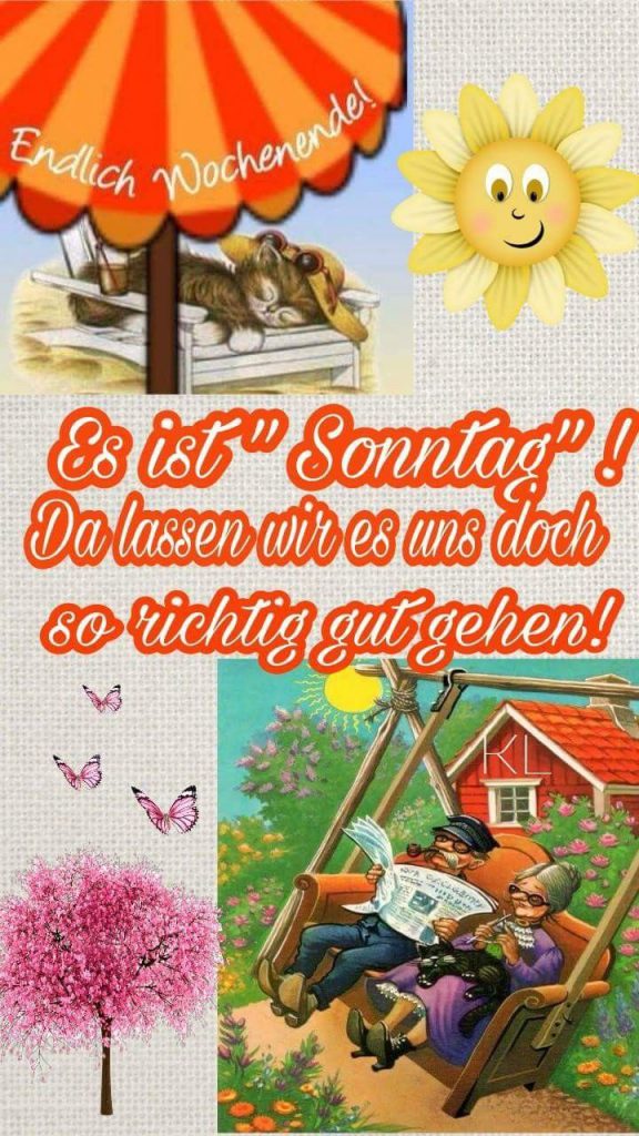Schönen sonntag witzig fürs Handy Bilder und Sprüche
