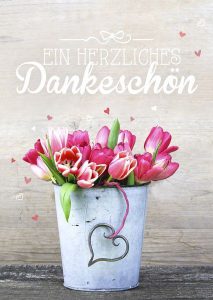Grußkarten danke sagen