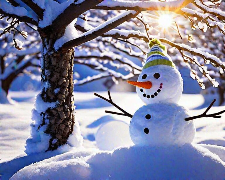 Desktop Hintergrund Schneemann