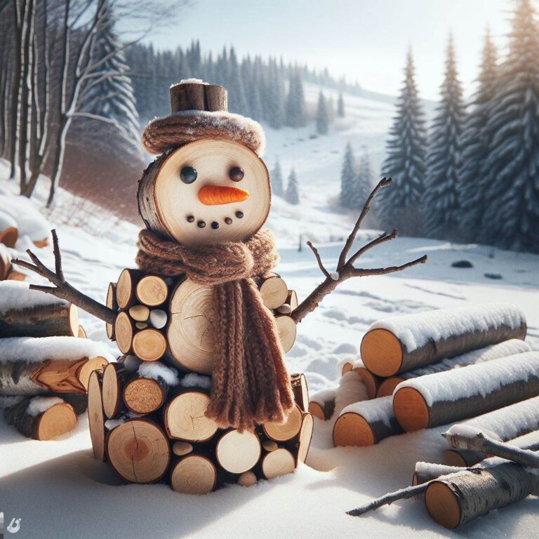 Holz Schneemann