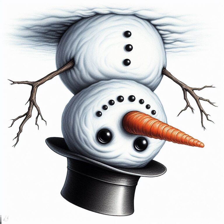 Schneemann Auf Dem Kopf