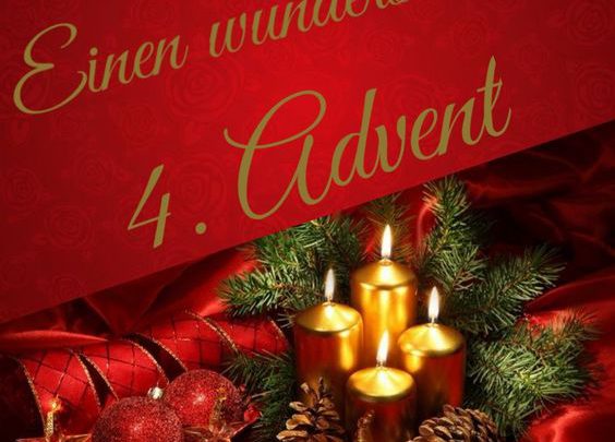 Viel Grüße zum 4. Advent Bilder und Sprüche für Whatsapp und Facebook