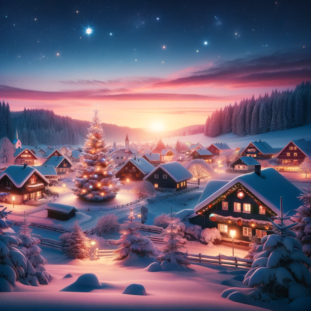 Winterlandschaft Weihnachten Hintergrundbild