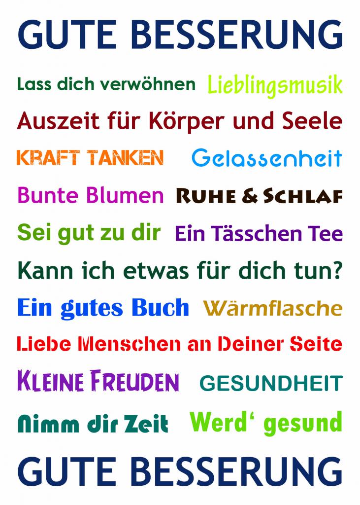 Gute Wünsche Zur Genesung Bilder und Sprüche