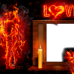 Liebe wie Feuer Fotorahmen 150x150 - Romantischer Fotorahmen