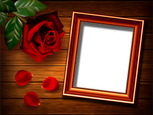 Rahmen für Foto Rose auf dem Tisch Liebesrahmen 300x226 - Fluss der Liebe Fotorahmen