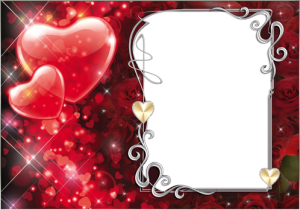 Romantischer Fotorahmen 300x210 - hübsche Santa Klausel Rahmenkarte