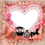Romantischer Fotorahmen wie in den Tagen der Herren Liebesrahmen 150x150 - Fotorahmen Fotorahmen mit rosa und grünen Blumen Liebesrahmen