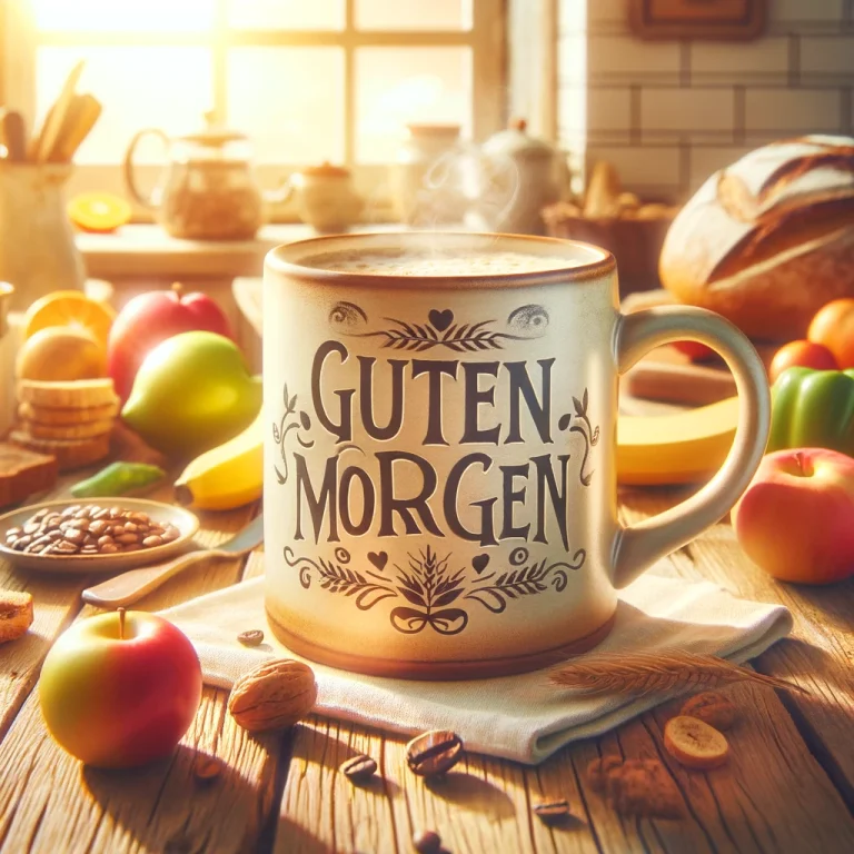 Guten morgen becher