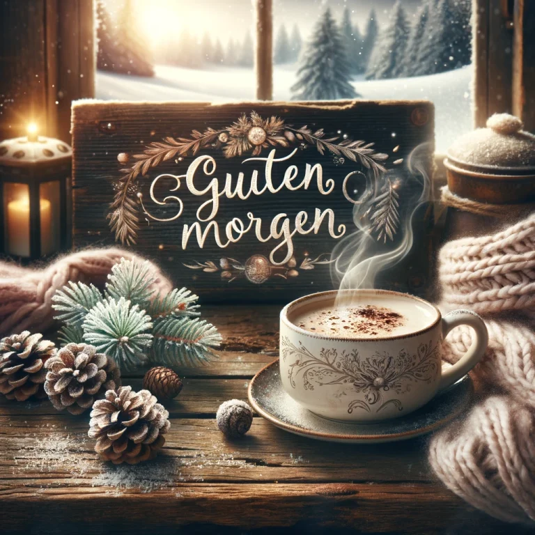 Guten Morgen Winter kaffee bilder
