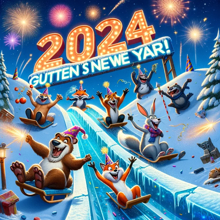 Guten rutsch ins neue jahr 2024 lustig
