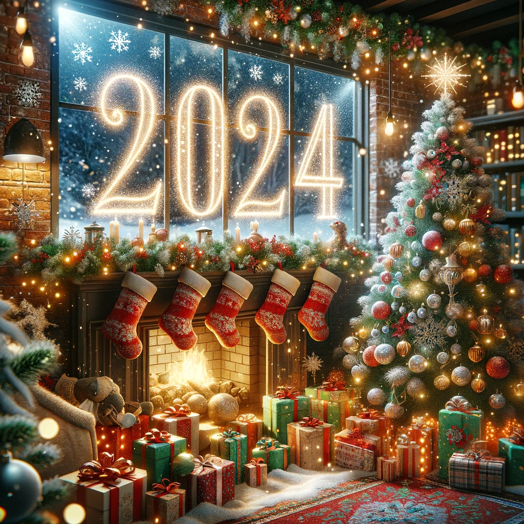 frohe weihnachten und ein gutes neues jahr 2024 - Frohe Weihnachten und Eein Gutes Neues Jahr 2024