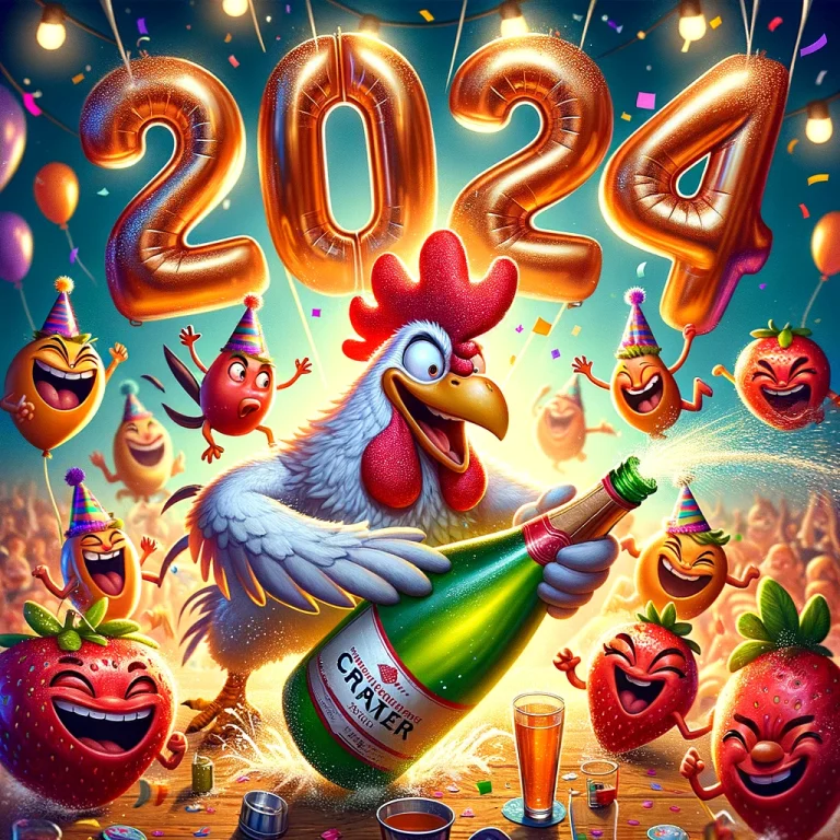 Frohes Neues Jahr lustige bilder 2024