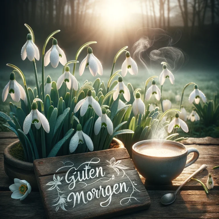 schneeglöckchen guten morgen bilder