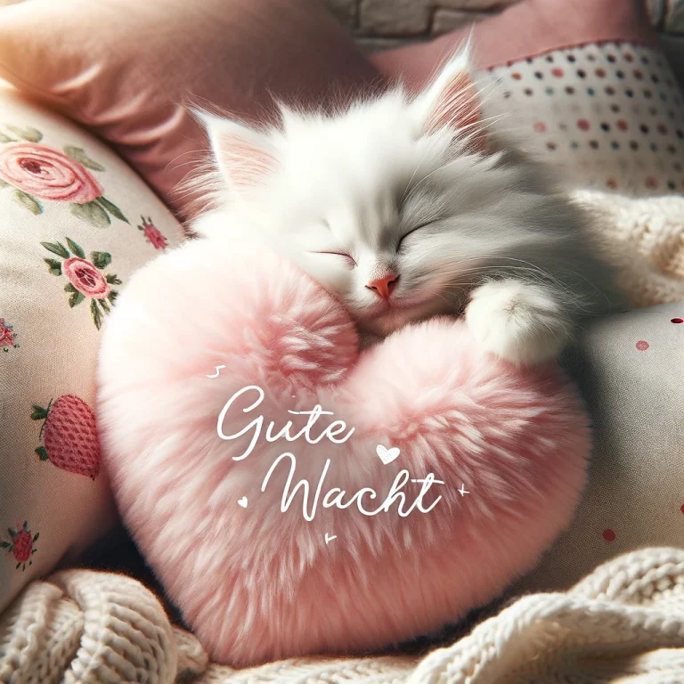 Schönen Abend und Später eine Gute Nacht Katze