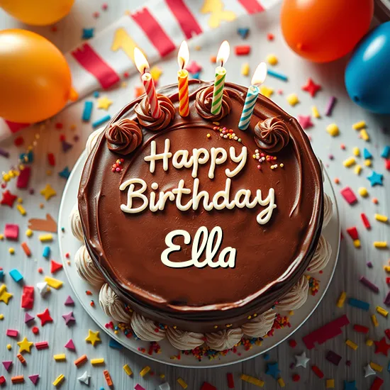 Bild von Bild von Geburtstagstorte mit Ella – Diese Torte Teilen Kostenlos Herunterladen