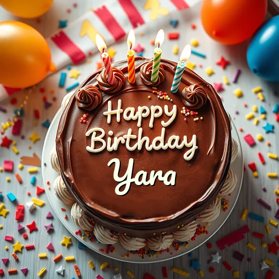 Bild von Yara Name auf Torte Schreiben – Jetzt Herunterladen Perfekt zum Teilen