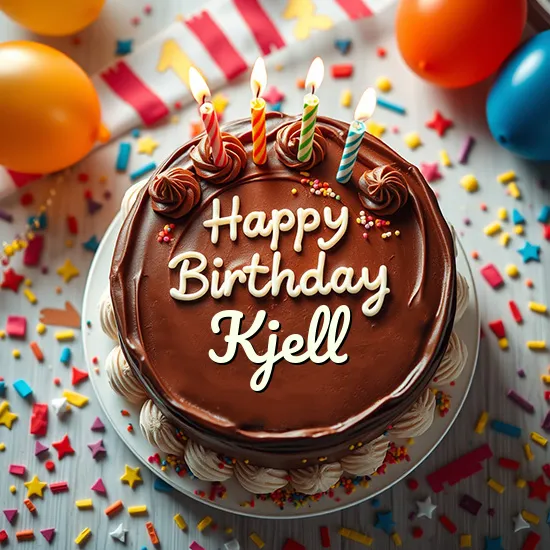 Bild von Alles Gute zum Geburtstag Torte Kjell Name – Kostenloser Download In Sozialen Medien Teilen