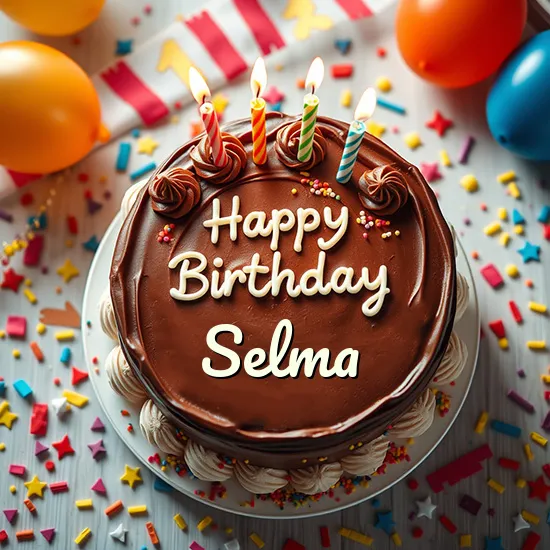 Bild von Selma Name auf Torte Schreiben – Jetzt Herunterladen Perfekt zum Teilen