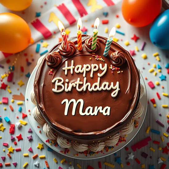 Bild von Alles Gute zum Geburtstag Torte Mara Name – Kostenloser Download In Sozialen Medien Teilen